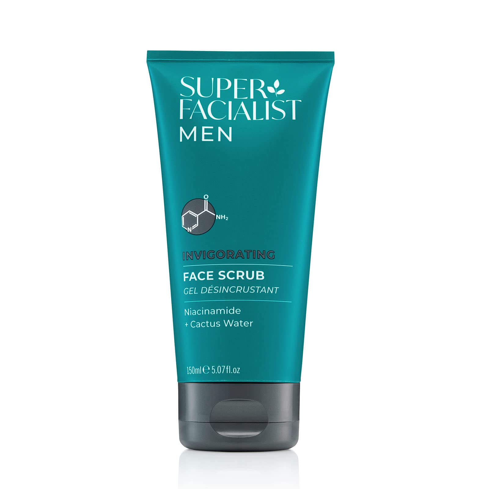 Super Facialist for Men Energising Face Wash with Vitamin B 3 - Gentle Exfoliator & Blackhead Remover to Unclog Pores with Shea Butter & Almond Oil, Vegan Friendly, 150 ml