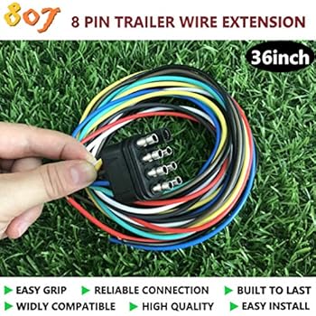 8 Pin Trailer Wiring / 4 Pin Trailer Wiring Harness , Flat Trail