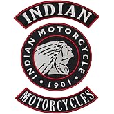 Agile Dragon Indian Biker 3pcs Set Embroidered Patch to Iron-on/Sew-on for Jacket/Vest Motorcycle