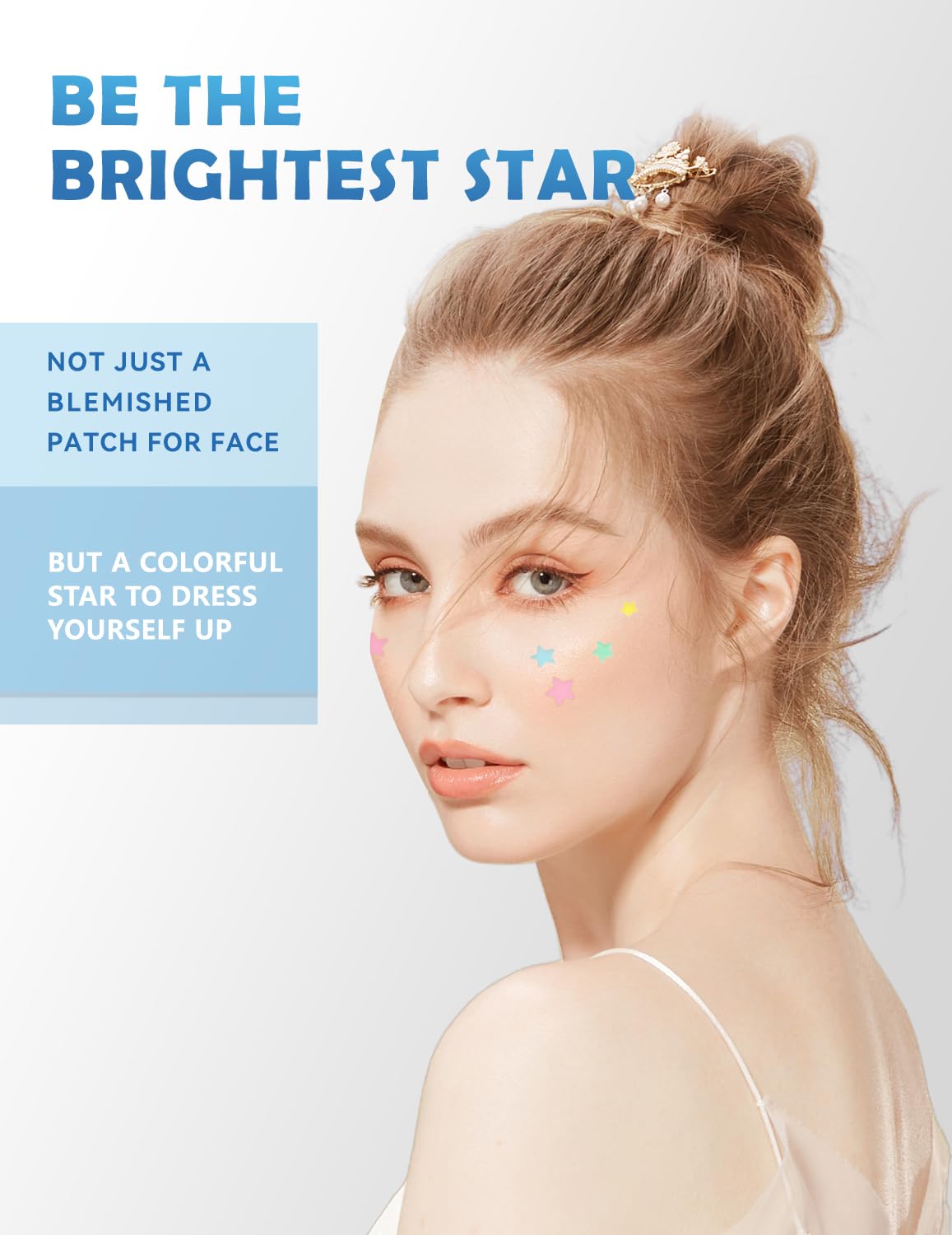 Pimple Patches for Face, Star Hydrocolloid Acne Patches Professional 255 ct. 5 Colors & 5 Sizes(8/10/12/14/16mm) Suit Various Blemish, Cute Spot Stickers Invisible Zit Absorbing, Tea Tree