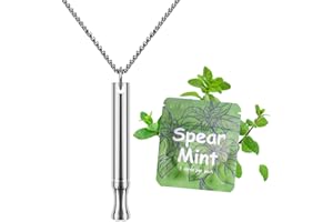 VITABONA Mindful Anxiety Breathing Necklace for Adults: Breathe Ease Necklace Breathlace - Meditation Breathless Necklace for Women - The Calm Breathwork Necklace Stress Relief Products - Mint Flavor