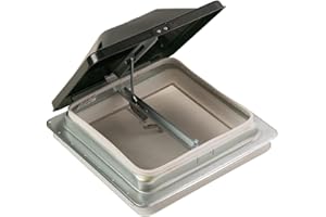 HENG’S INDUSTRIES One New 14" White Cargo Universal Roof Vent with a Smoke Colored Lid | Campers, RVs, Trailers, Travel Vans | Part Number 74111A-C1G1