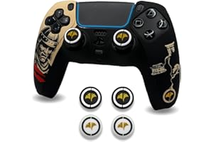 ElitePlay Samurai Ghost of Yotei Anti-Slip Silicone Cover Skin for PS5 Controller, Soft Rubber Case for PS5 Wireless Controll
