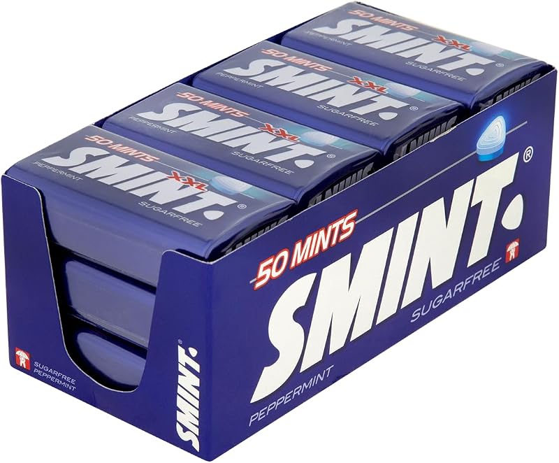 Smint Peppermint XXL Tin Sugar Free Mints Vegetarian 12x Smint Peppermint