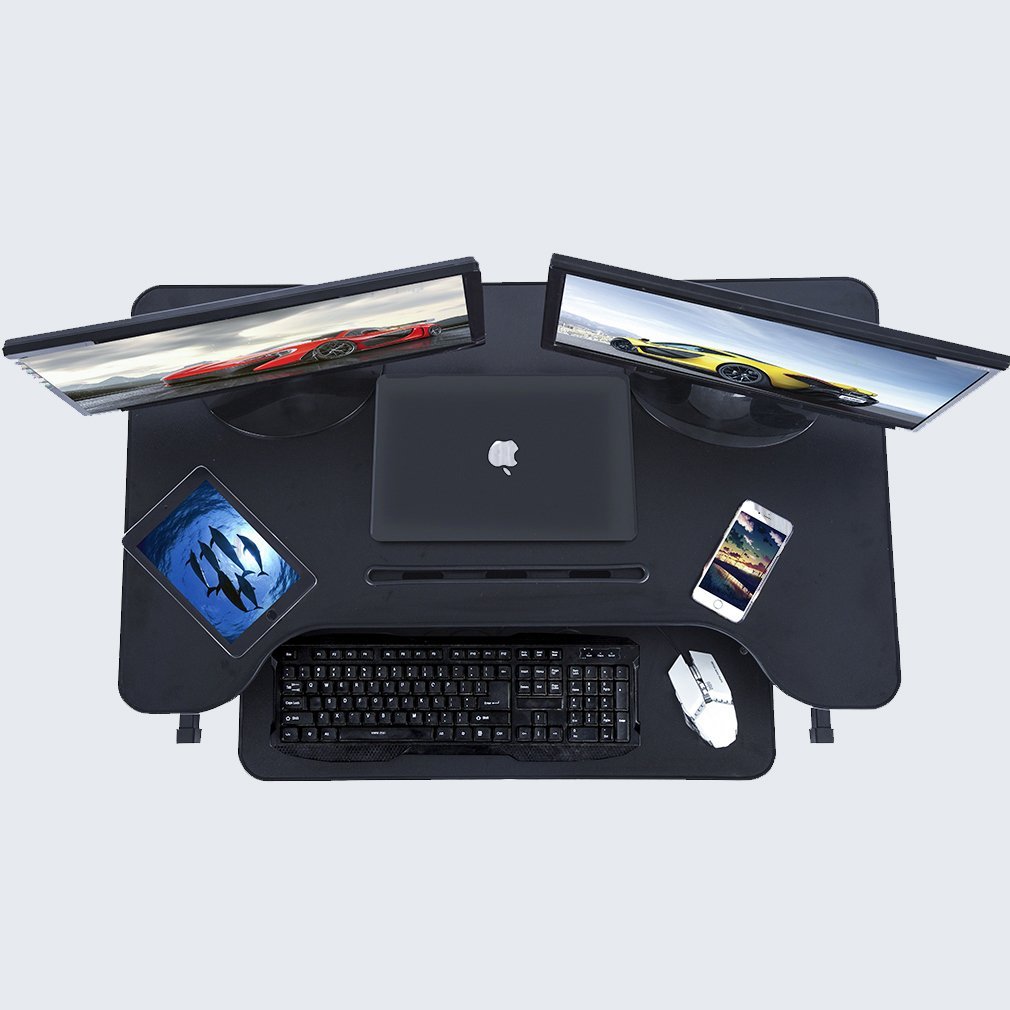 32" Platform Height Adjustable Standing Desk Riser Removable Keyboard