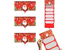 JUVHOT 2025 New Christmas Cash Gift Wrap Envelope, 10 Slots Christmas Money Holders for Cash, Cashs Gift Card Holders Xmas Christma Gift For Men Women Girls Boys, Surprise Money Envelopes (Red 3pcs)