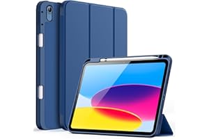 JETech Case for iPad (A16) 11th/10th Generation (2025/2022) with Pencil Holder, Slim Tablet Cover with Soft TPU Back, Auto Wa