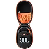 Adada Travel Case for JBL Clip 4/JBL Clip 5 - Portable Mini Bluetooth Speaker (Black+Orange)