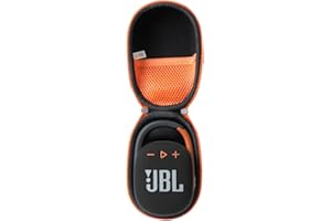 Adada Travel Case for JBL Clip 4/JBL Clip 5 - Portable Mini Bluetooth Speaker (Black+Orange)
