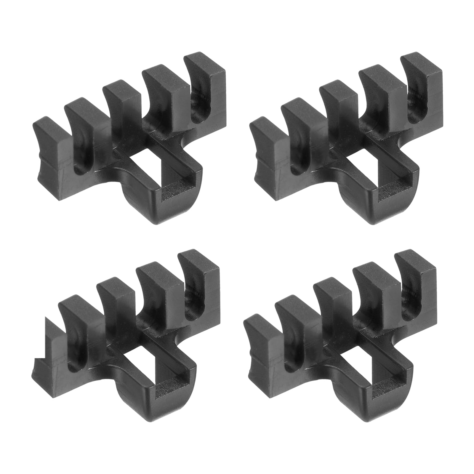 M METERXITY 4 Pack Badminton Stringing Racquet Load Spreader - Badminton Pressure Reducer Stringing Protector Threading Machine Adapter for Training (Black)