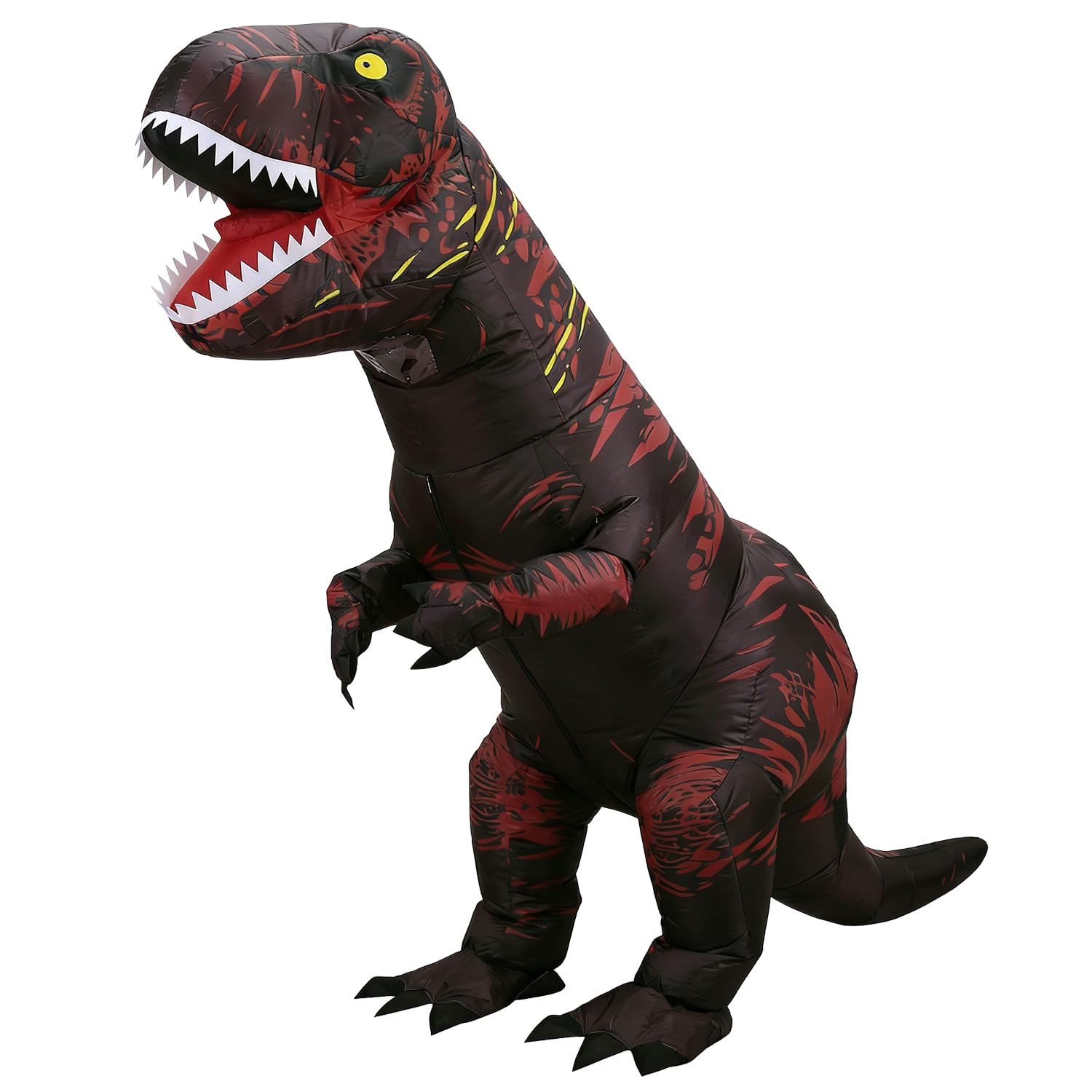 JASHKE Inflatable Dinosaur Costume Adult Blow up Trex Costumes Inflatable Dino Suit Halloween Costumes Fancy Dress for Adult (Black)