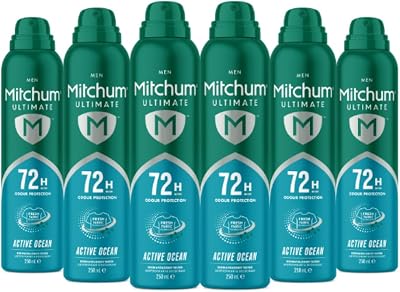 Mitchum Ultimate 72H Aerosol Active Ocean - Pack of 6 men antiperspirant