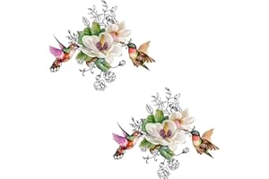 JUROICESSRY 2 Pcs Birds Flowers Butterfly Toilet Seat Lid Stickers Self-Adhesive Bathroom Wall Sticker Floral Birds Butterfly Toilet Seat Decals DIY Removable Waterproof Toilets for Bathroom Cistern Decor Decals