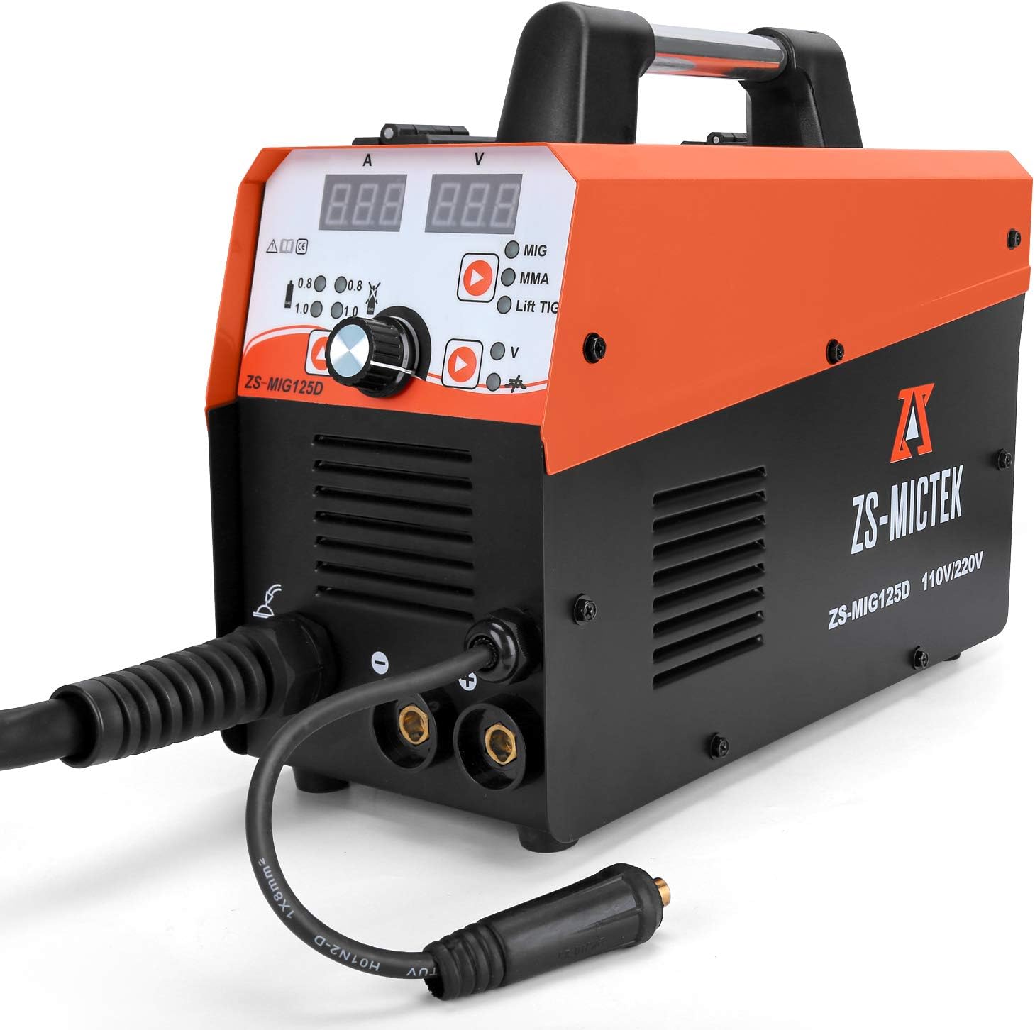 MIG Welder Flux Core Gas/Gasless 125A 110/220V Dual Voltage IGBT MIG