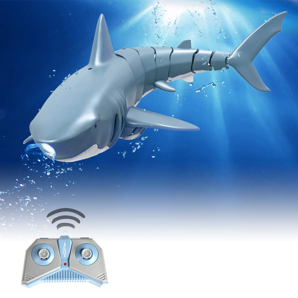 Ferngesteuerter Hai Boot - 2.4GHz RC Spielzeug Mit LED Licht Für Pool & See