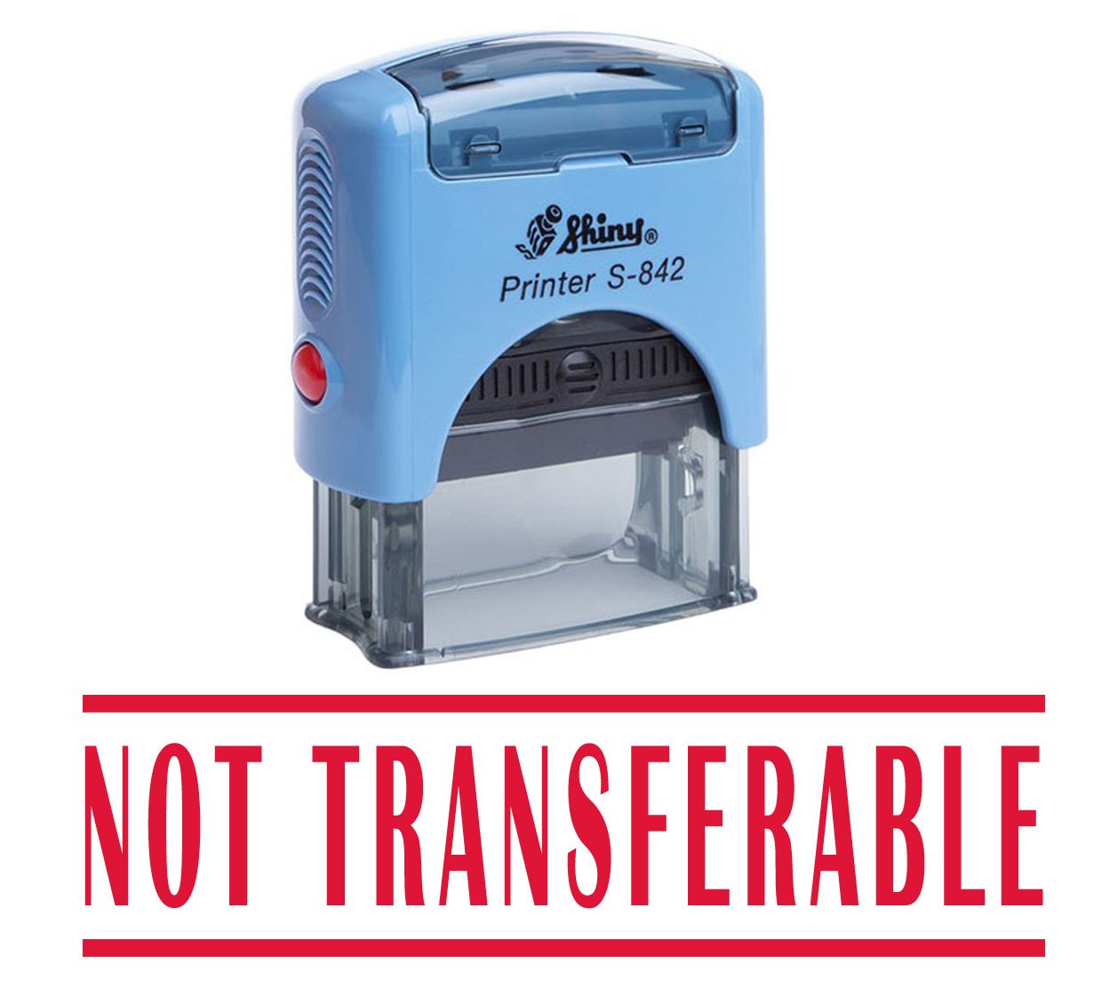 NOT TRANSFERABLE Self Inking Rubber Stamp Custom Shiny Office Stationary Stamp