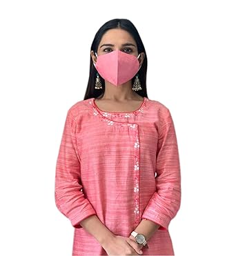 Uniform Sarees Corp Double Layered Eco-Friendly Non Surgical Fashion Premium Face Mask PDY03