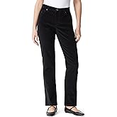 Gloria Vanderbilt Womens Amanda Corduroy High Rise Straight Leg Pant Standard