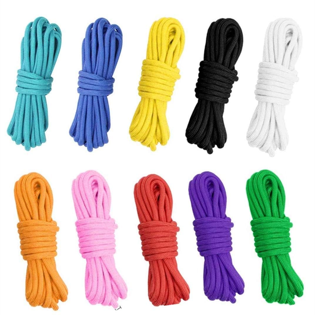 Zythrem 10 Colors Paracord Bracelets Paracord Cord 550 Multifunction Paracord Ropes Parachute Cord Outdoor Survival Rope for Diy Bracelets Outdoor Activities Keychain Dog Leads Carabiner Climbing