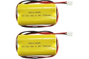 GSUIVEER BL93NC487 BL93NC484 BAA48R Ni-Cd 4.8V 700mAh Exit Sign Emergency Light Battery Replacement (2 Pack)