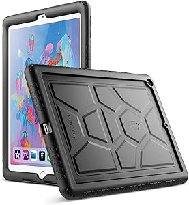 Poetic TurtleSkin New iPad 9.7 Inch 2017/2018 Cover Case with Heavy Duty Protection Silicone and Sound-Amplification Feature for Apple iPad 9.7 2017 / iPad 9.7 2018 Black