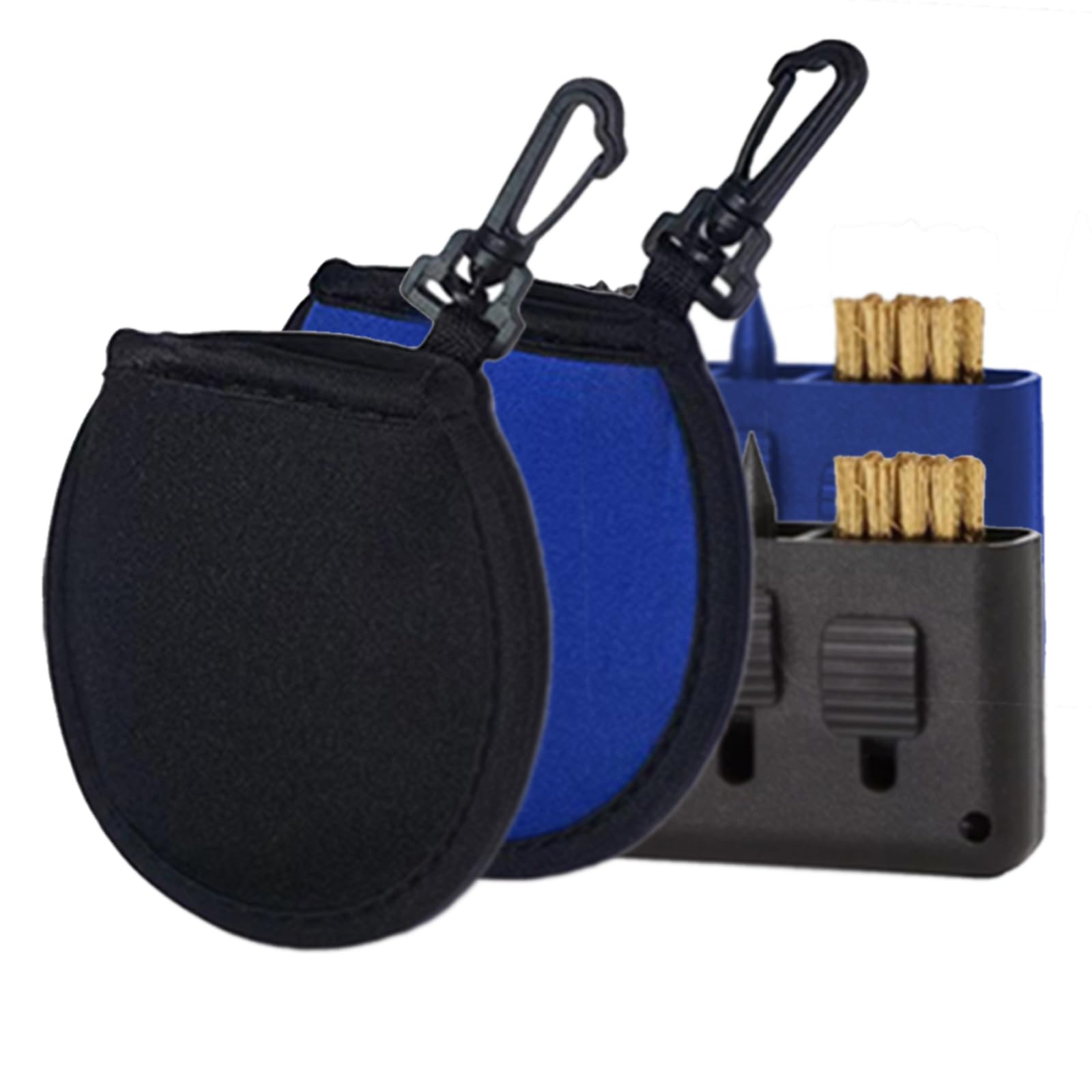 BSITSSS 2PCS Golf Ball Cleaner Pouch Golf Club Washer Bag Golf Accesorries Washer Pocket Waterproof Bag, Golf Ball Dry-Clean Pocket for Men Ladies,Fit for Golf Carts Belt Golf