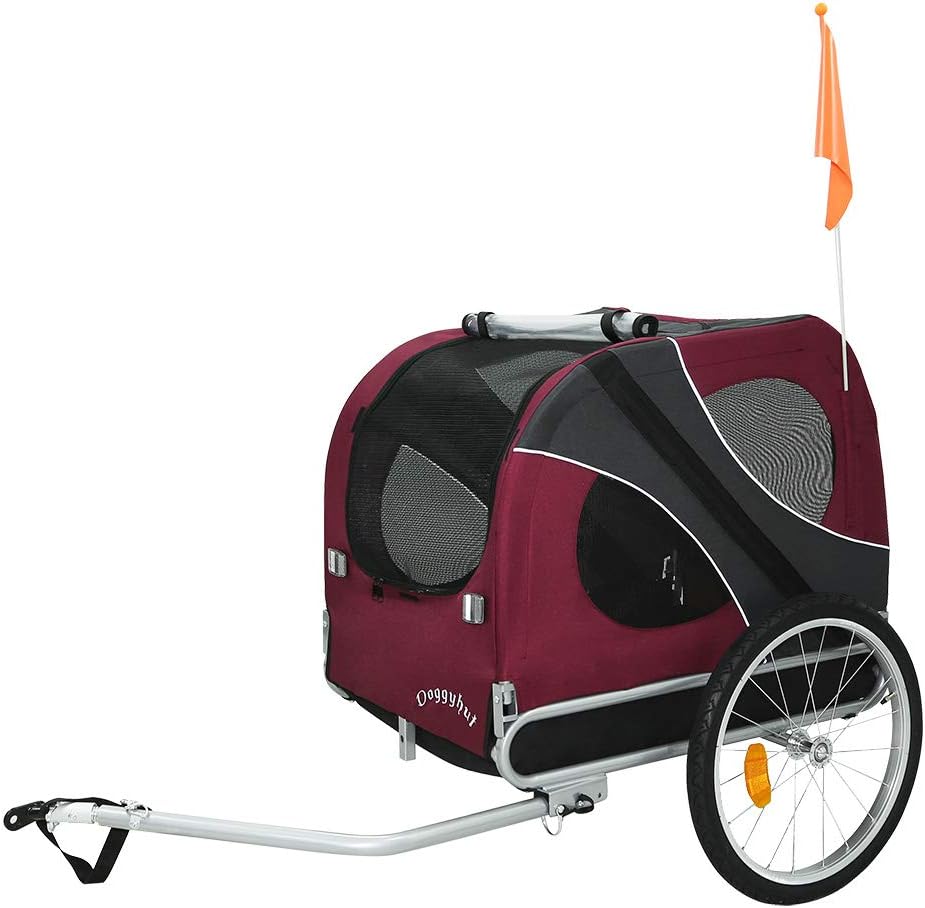 Doggyhut 6030201 Extra Large Dog Trailer Bicycle Hanger Red
