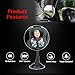 Suction Cup Car Baby Mirror, Ampper Adjustabe Long Arm HD Glass Convex Wide Angle Interior Rearview Baby Rear Facing Mirror (Frameless Round, 3.35