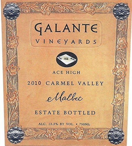 2012 Galante Vineyards Ace High Malbec 750 mL
