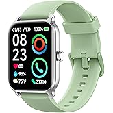 Fitpolo Smart Watch for Men Women Android, Alexa Built-in [1.8" HD Screen] IP68 Waterproof Fitness Watch Bluetooth Call for Android & iPhone with Heart Rate/Sleep/SpO2 Monitor - Green