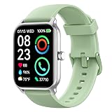 Fitpolo Smart Watch for Men Women Android, Alexa Built-in [1.8" HD Screen] IP68 Waterproof Fitness Watch Bluetooth Call for Android & iPhone with Heart Rate/Sleep/SpO2 Monitor - Green