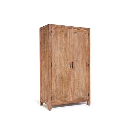 Lombok Sumatra Wardrobe Reclaimed Grey Teak Solid Wood Brown 62