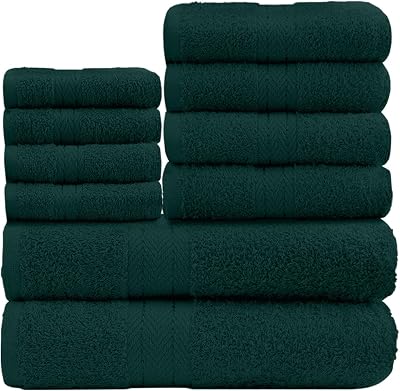 GC GAVENO CAVAILIA 10 Piece Towel Bale Set 450 GSM Dark Green