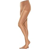 Hanes Perfect Nudes Women's Ultra Sheer Flawless Foundation Finish for Legs, Control Top, Sheer Toe, Run Resistant Pantyhose