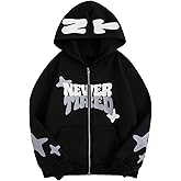 SOLY HUX Boy's Zip Up Hoodies Sweatshirt Y2k Letter Graphic Long Sleeve Streetwear Jacket