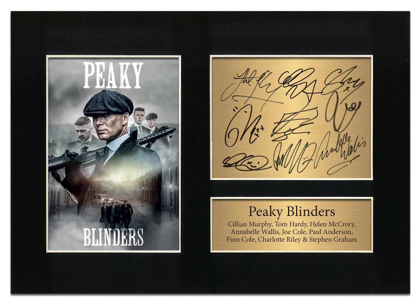 Zulu Image Peaky Blinders Cast Signed Cillian Murphy Paul Anderson Memorabilia A4 Printed Autograph Photo Reproduction Print Picture Display No92, Black