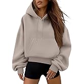 Trendy Queen Womens Cute Cropped Hoodies Y2k Long Sleeve Sweatshirts Fall Fashion Outfits Winter Sweater Clothes 2026