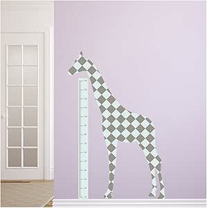 Medidor de jirafa de estampado a cuadros de pared: Amazon.es: Hogar