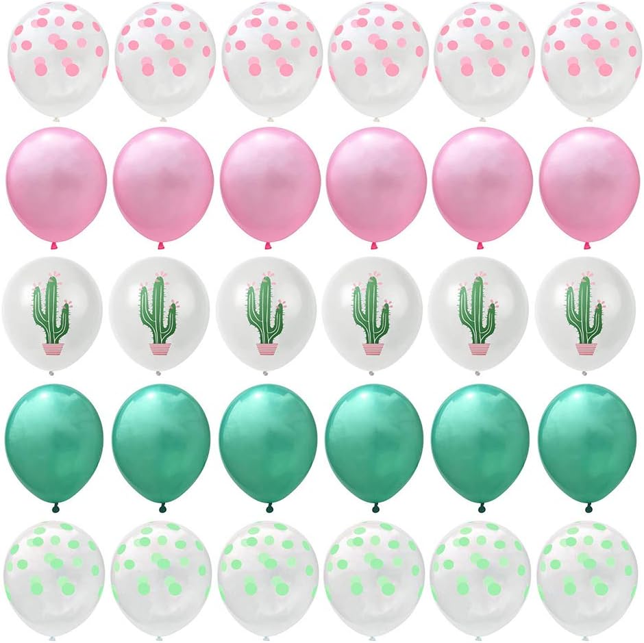 Topdo 30pcs Cactus Balloons Party Balloons Color Balloons Latex Balloons Graduation Balloons Party Birthday Christmas Wedding Graduation Decoration for Girls Boys