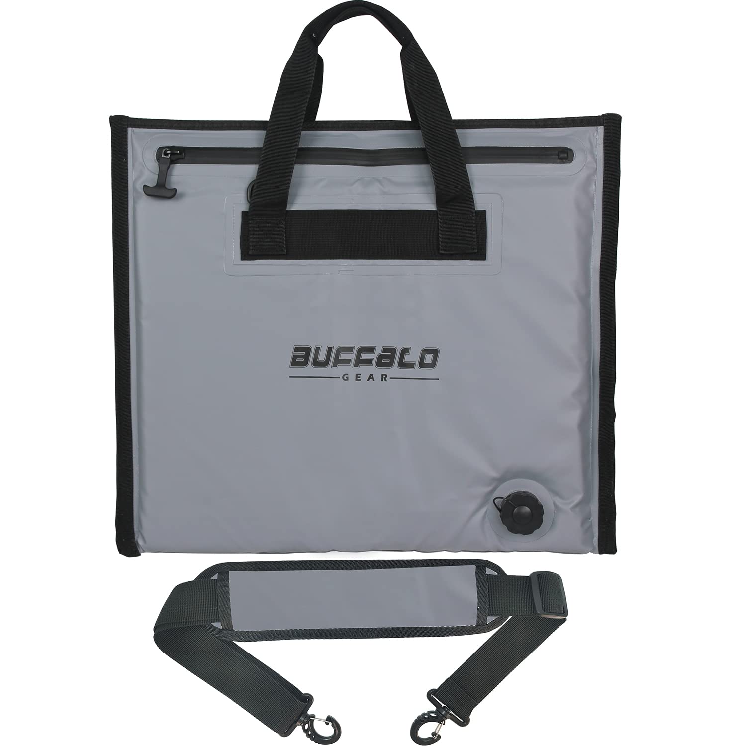 Photo 1 of Buffalo Gear Insulated Fish Cooler - 20x18in Waterproof Fish Bait Bag, Grey