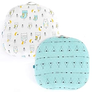 Stretchy-Newborn-Lounger-Cover -2 Pack Sung Fitted Removable Slipcover,Ultra Soft Breathable,Arrow & Owl