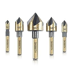 Countersink Drill Bit Set, 5 Pieces High Speed
