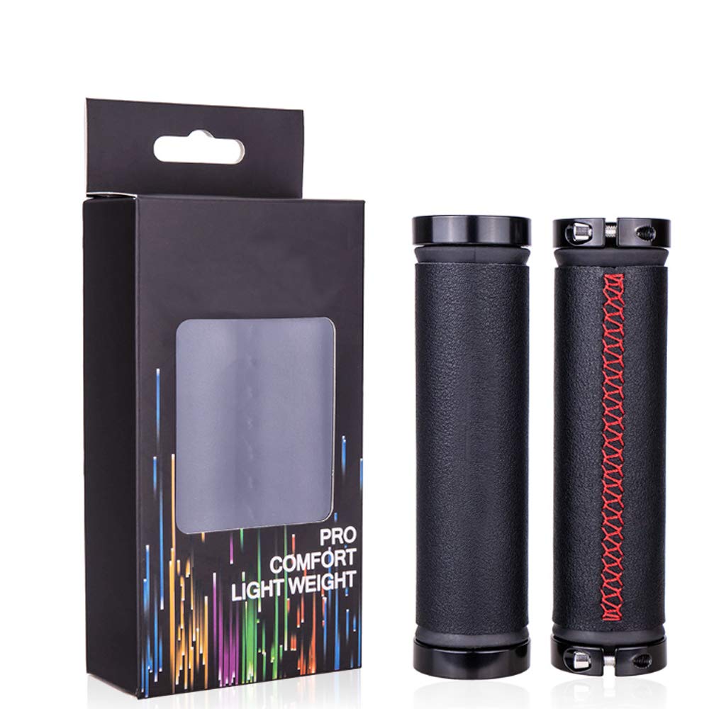 ANCLLO Bike Handlebar Grips, Bicycle Grip Handle Bar End Holding Locking Grips, for MTB, BMX, Mountain, Downhill, Folding Bike