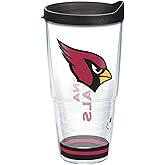 Tervis NFL Arizona Cardinals - Arctic Made in USA Double Walled Insulated Tumbler Travel Cup Keeps Drinks Cold & Hot, 24oz, Classic