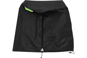 TIKODIDA Oxford Cloth Waterproof Firewood Rack Cover Black Heavy Duty 48X43X85Cm with Convenient Side