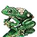 Waltz&F Back drill frog Trinket Box Hinged Hand-painted Animal Figurine Collectible Ring Holder