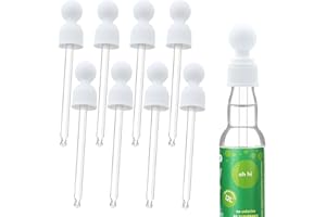 Oxyooh Glass Dropper Pipettes Compatible with Bubly Drops & SodaStream Bubly Drops Flavors（8 Pack）