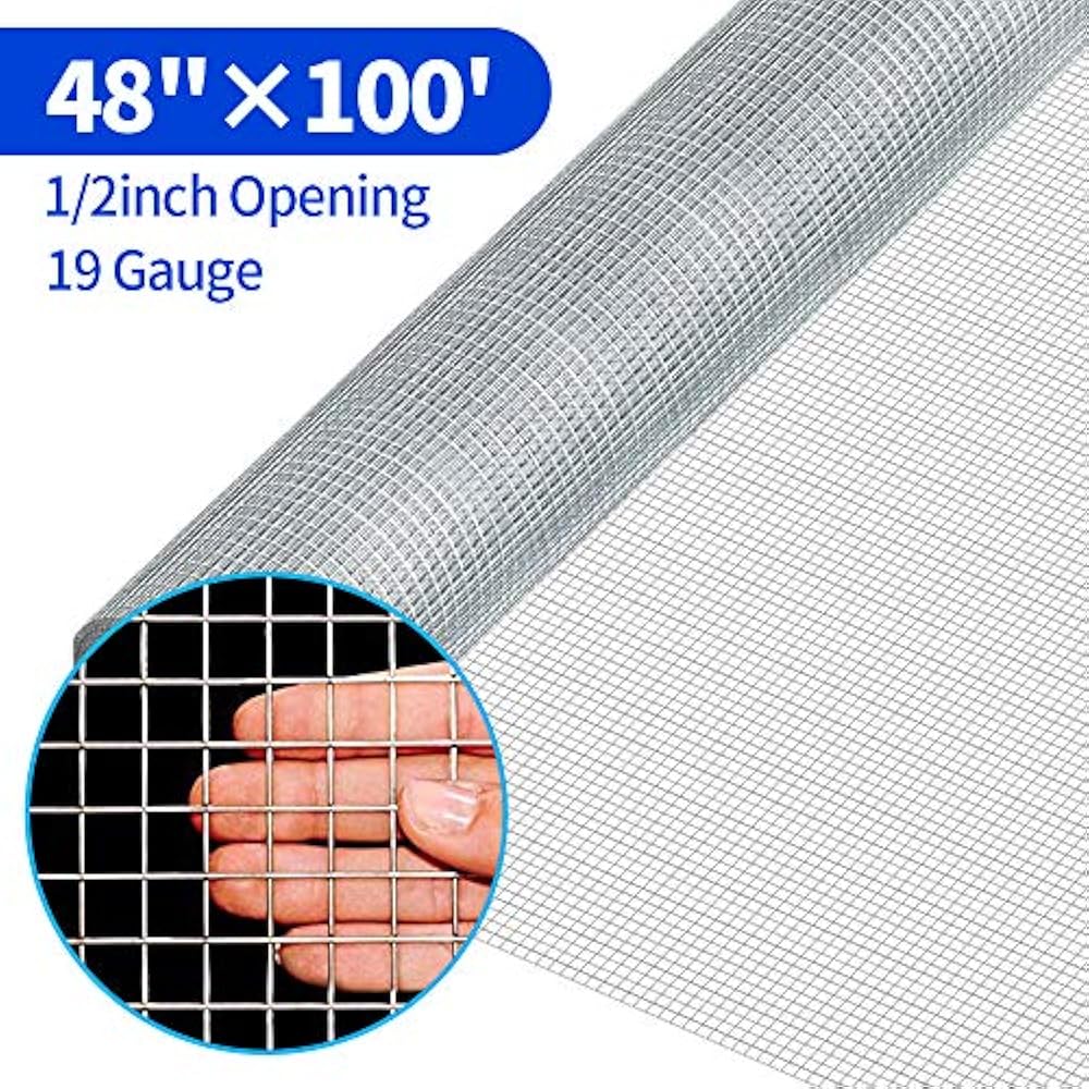 48 X 100 1/2inch Hardware Cloth Welded Wire 19 Gauge Hotdipped