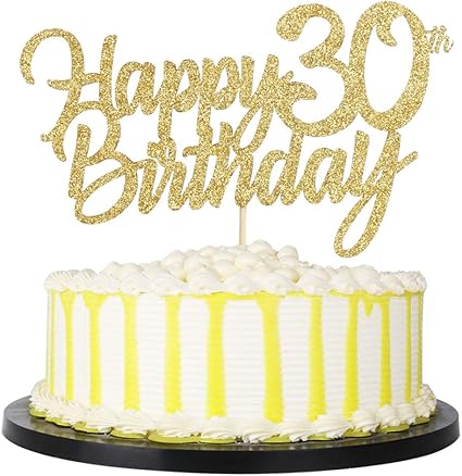 Papasa Decorazione Per Torta Di Compleanno Con Scritta Happy Birthday In Lingua Inglese Hello 30 Cheers To 30 Anni Decorazione Per Festa Di Compleanno 30 Anni Amazon It Bellezza