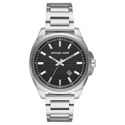 Michael Kors Herren Analog Quarz Uhr mit Edelstahl Armband MK8633